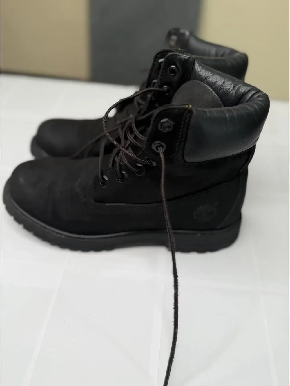 Size 6.5 Timberland Premium 6 Inches Waterproof Boots Black Leather Men’s